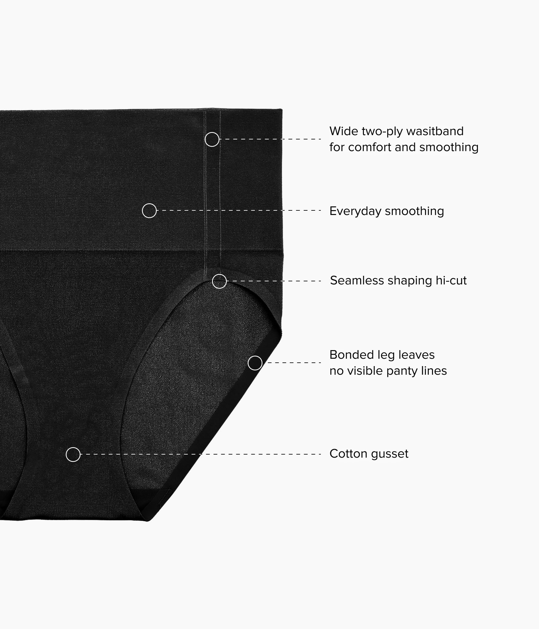 Smooth Series™ Shaping Hi-Cut: Black - Image 4