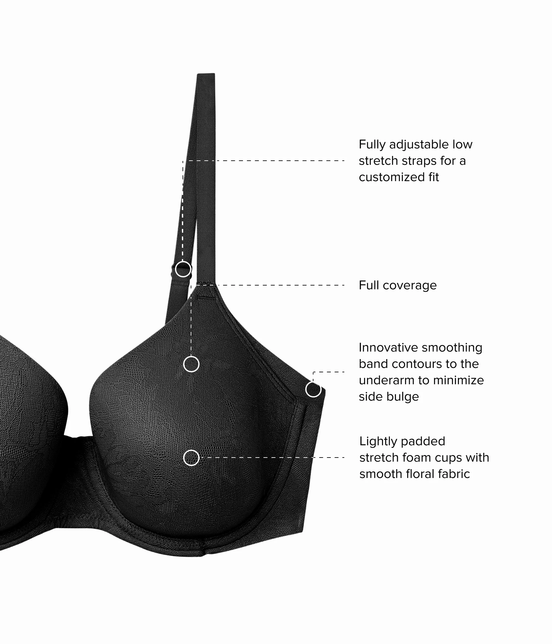 Taking Sides T-Shirt Bra: Black - Image 5