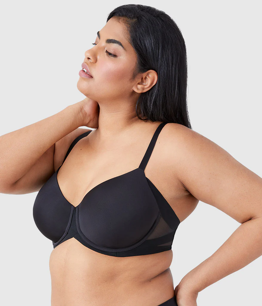 Ultimate Side Smoother Underwire T-Shirt Bra: Black - Image 3