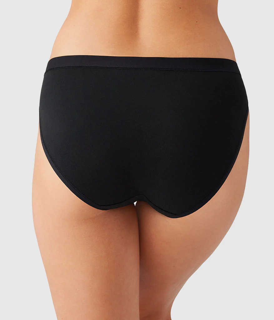 Understated Cotton Bikini: Black - Image 2