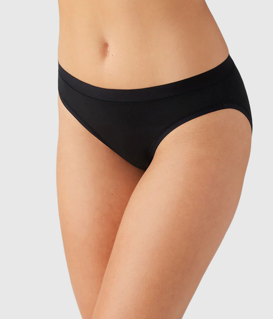 Understated Cotton Bikini: Black - Image 3