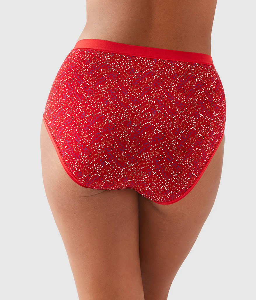 Understated Cotton Brief: Equestrian Red Scattered Dot - Image 2
