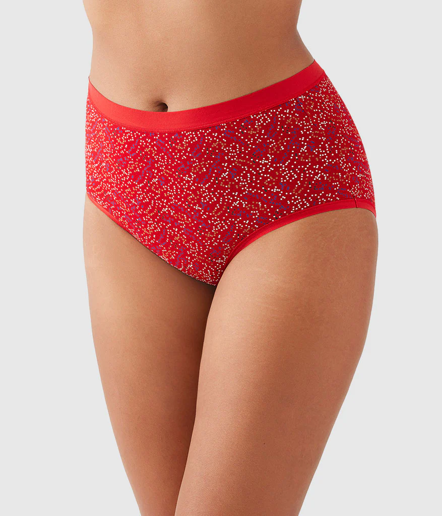 Understated Cotton Brief: Equestrian Red Scattered Dot - Image 3