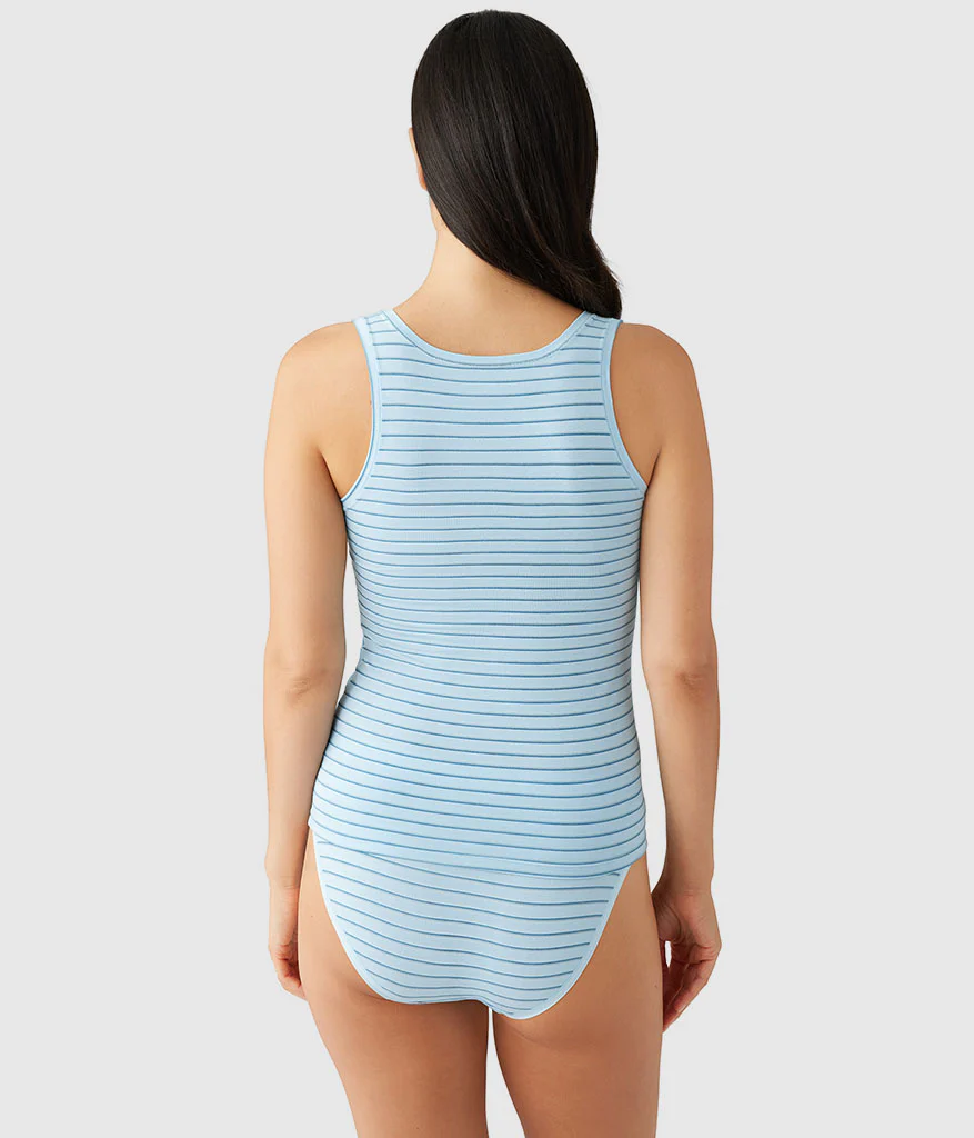 Understated Cotton Tank: Angel Falls Stripe - Image 3