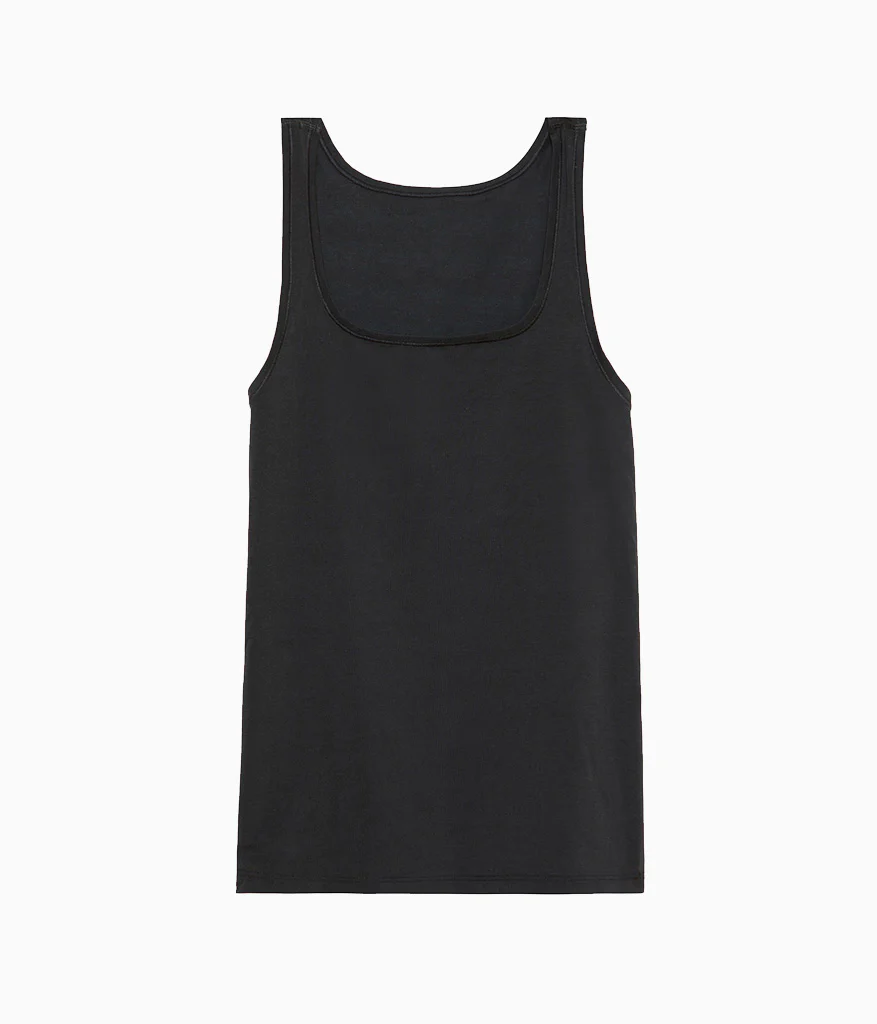 Understated Cotton Tank: Black - Image 4