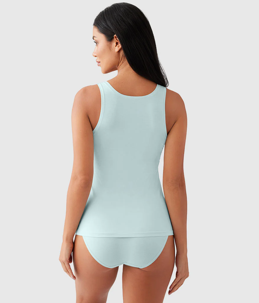 Understated Cotton Tank: Pastel Blue - Image 3