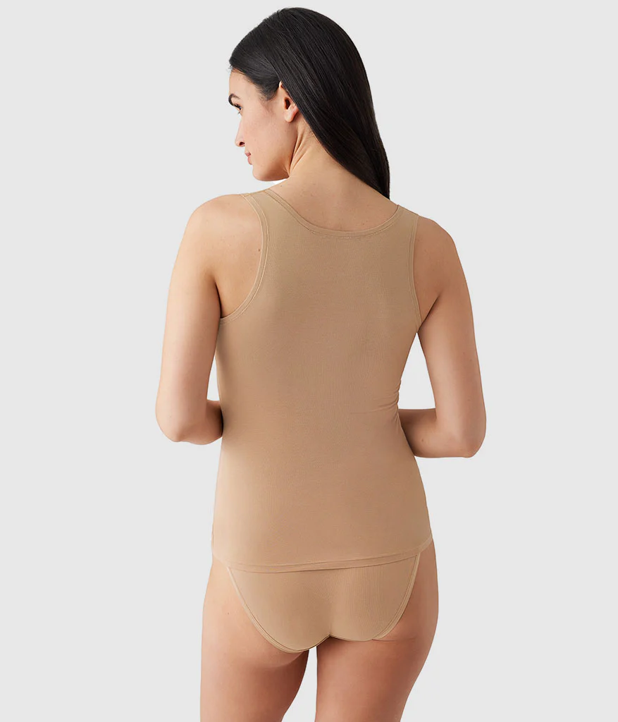 Understated Cotton Tank: Praline - Image 3