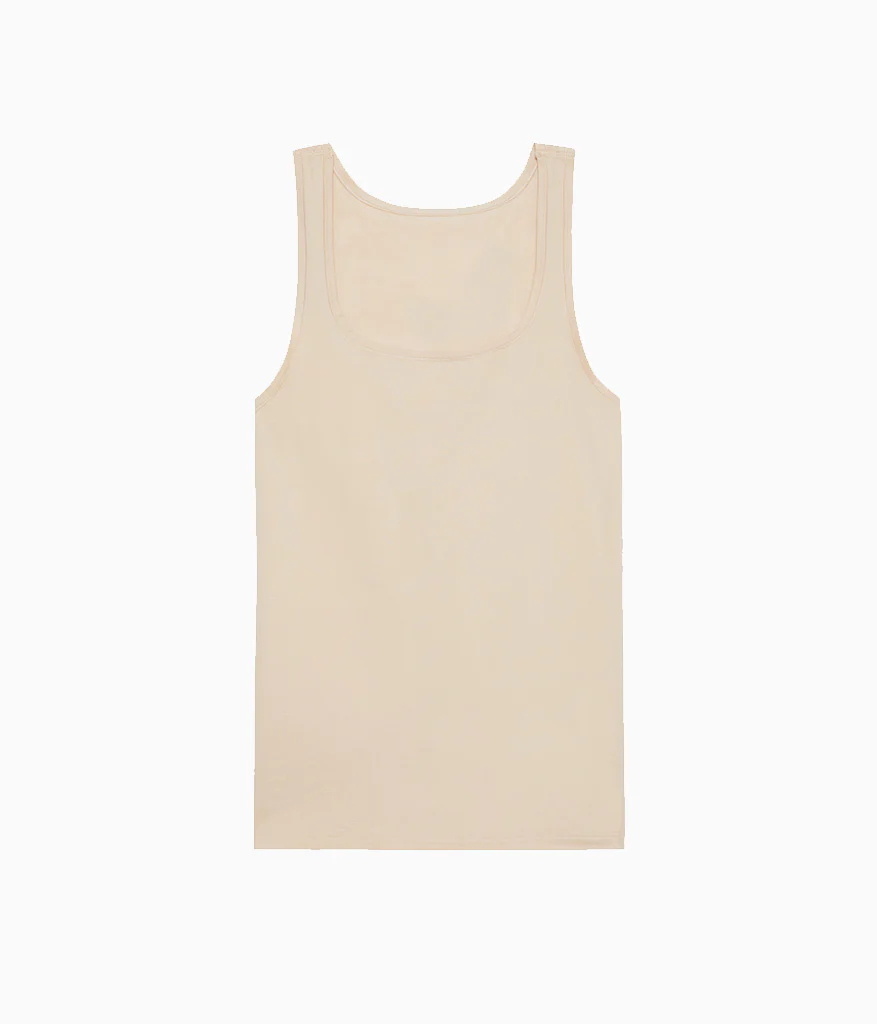 Understated Cotton Tank: Sand - Image 4
