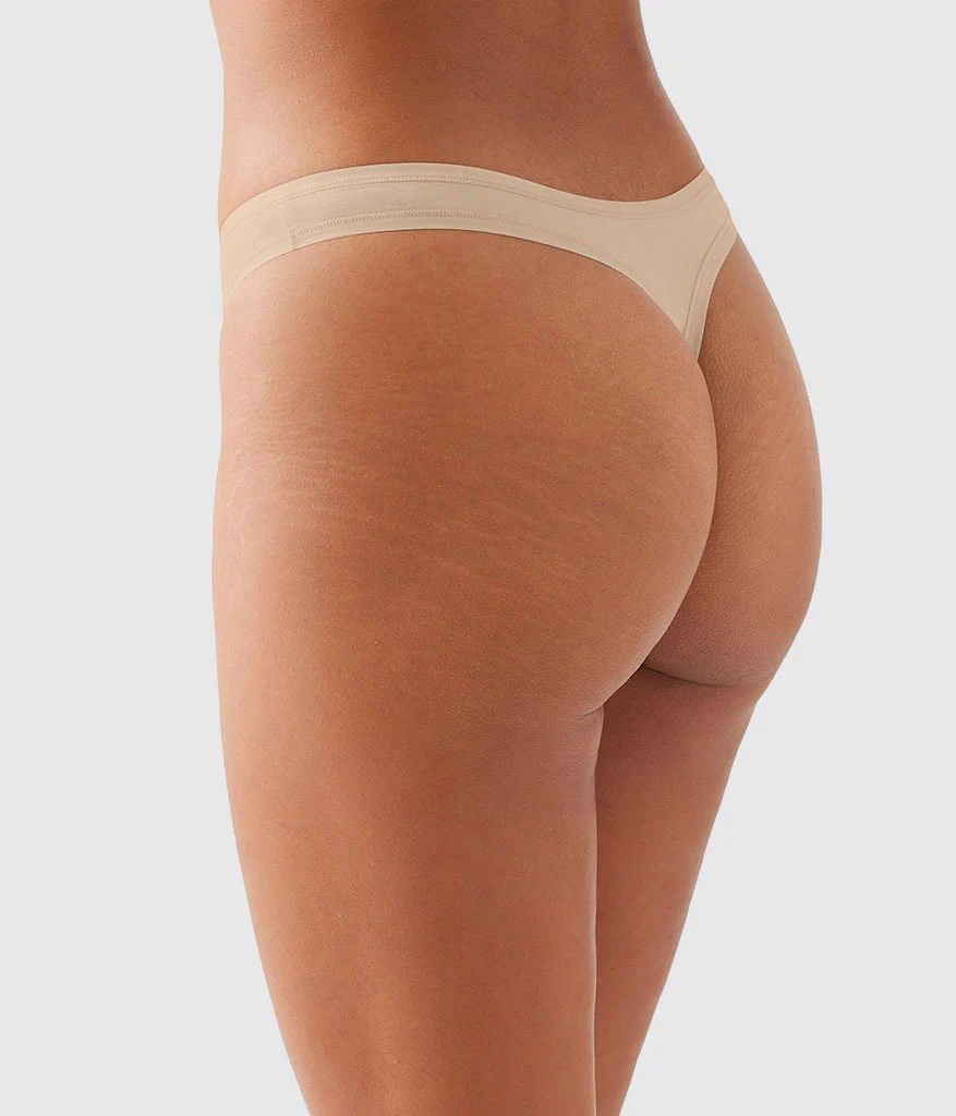 Understated Cotton Thong: Sand - Image 2