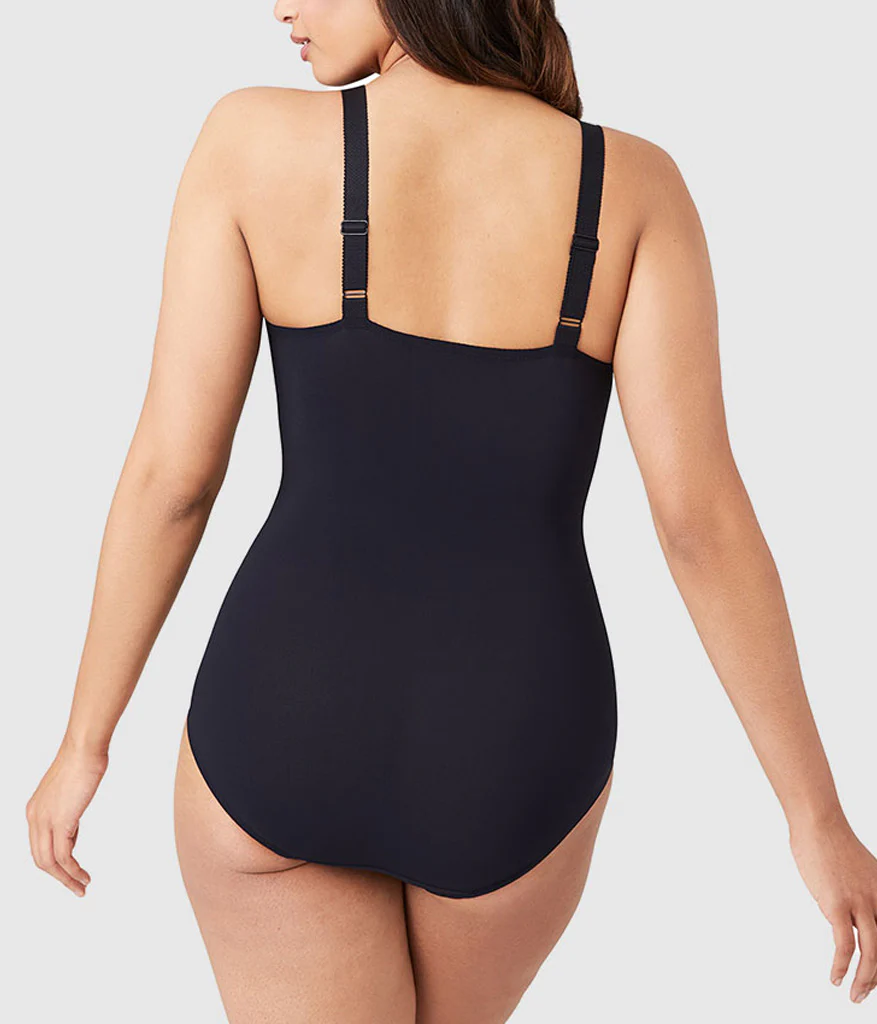 Visual Effects Body Briefer with Minimizer Bra: Black - Image 3