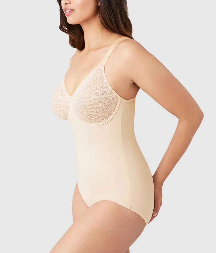 Visual Effects Body Briefer with Minimizer Bra: Sand - Image 2