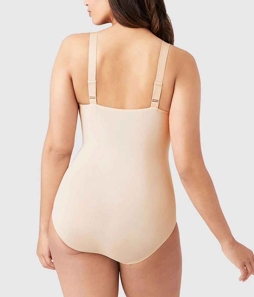 Visual Effects Body Briefer with Minimizer Bra: Sand - Image 3