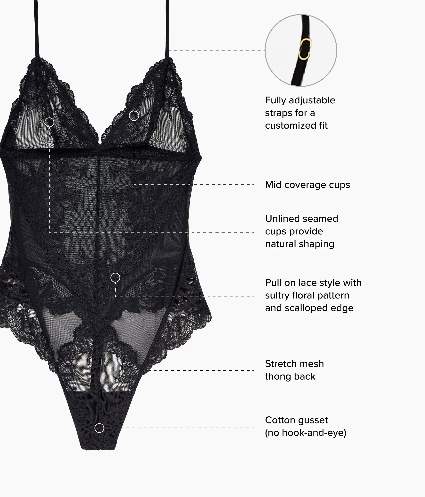 Vivid Attraction Bodysuit: Black - Image 5