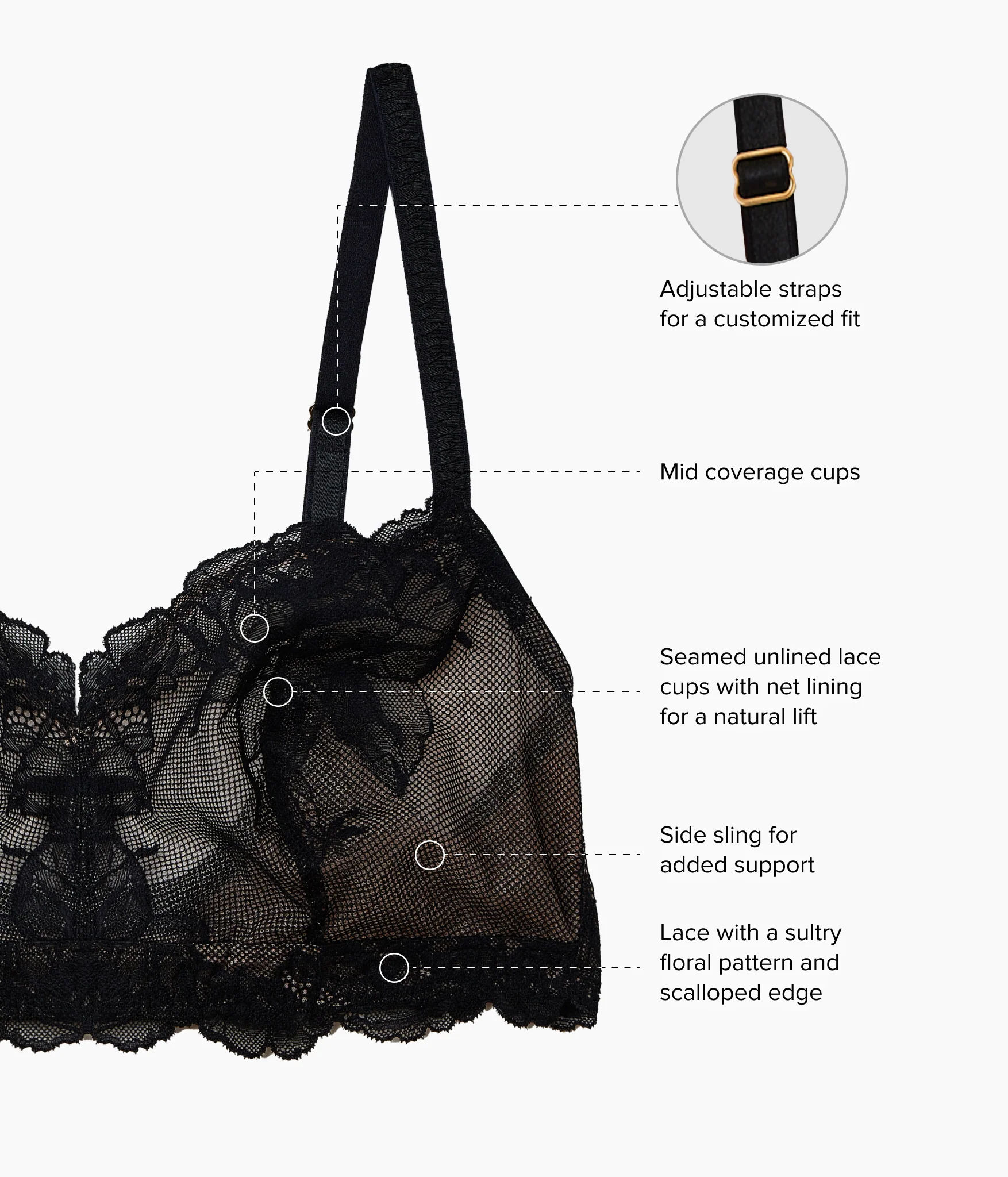 Vivid Attraction Bralette: Black - Image 5