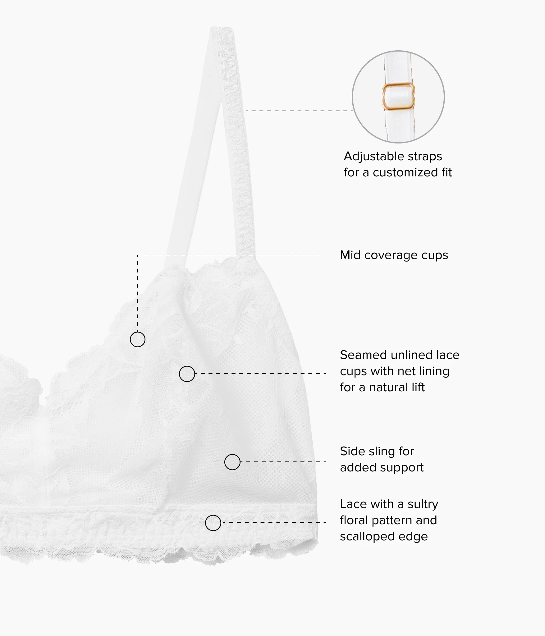 Vivid Attraction Bralette: White - Image 5