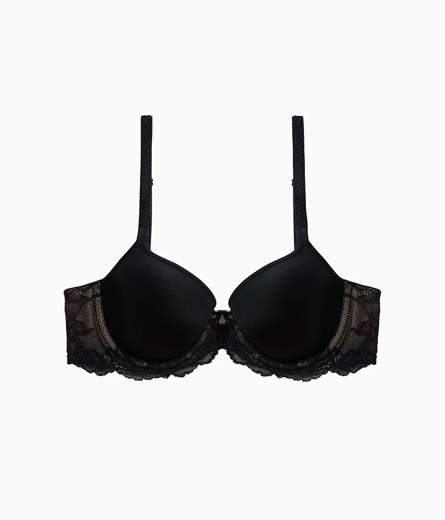 Vivid Attraction T-Shirt Bra: Black - Image 4