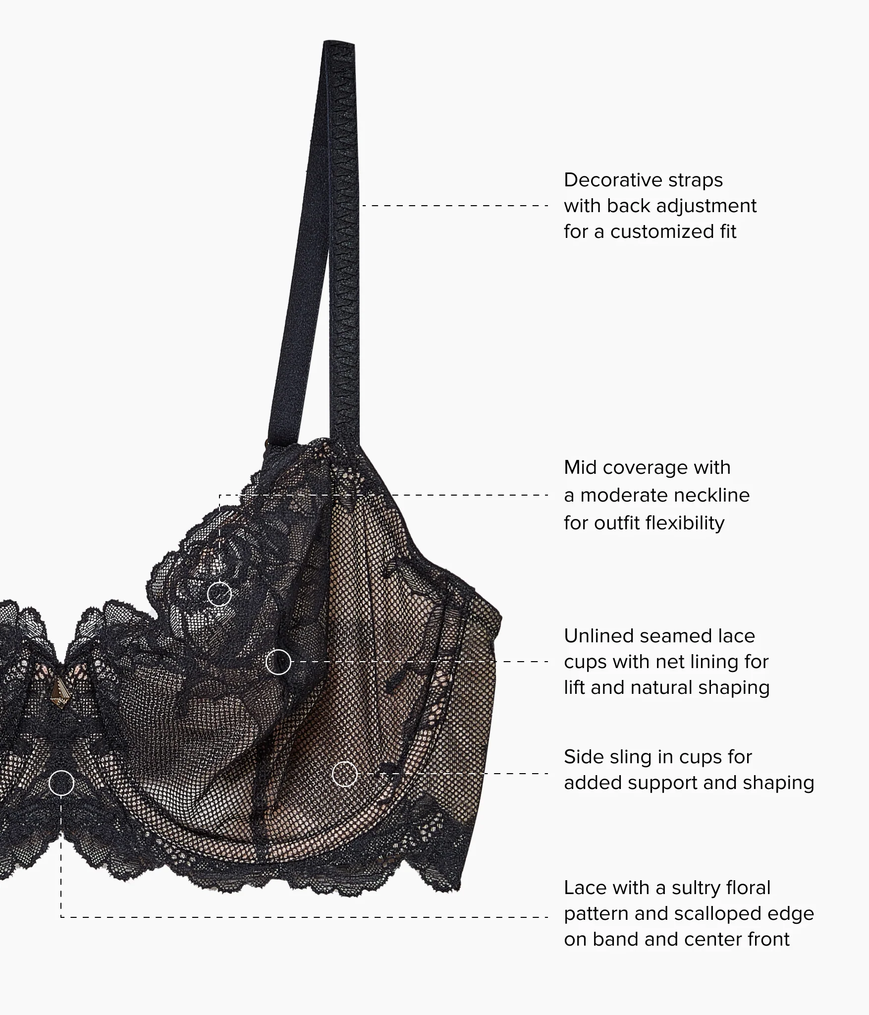 Vivid Attraction Underwire Bra: Black - Image 5