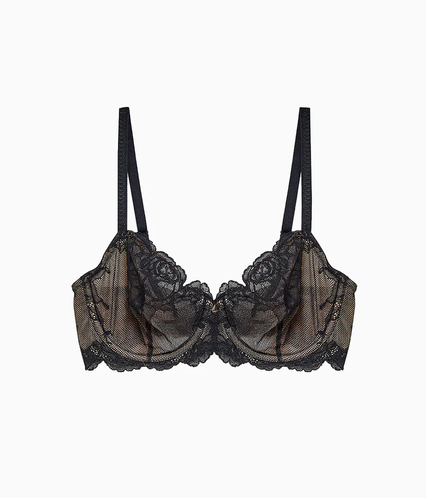 Vivid Attraction Underwire Bra: Black - Image 6