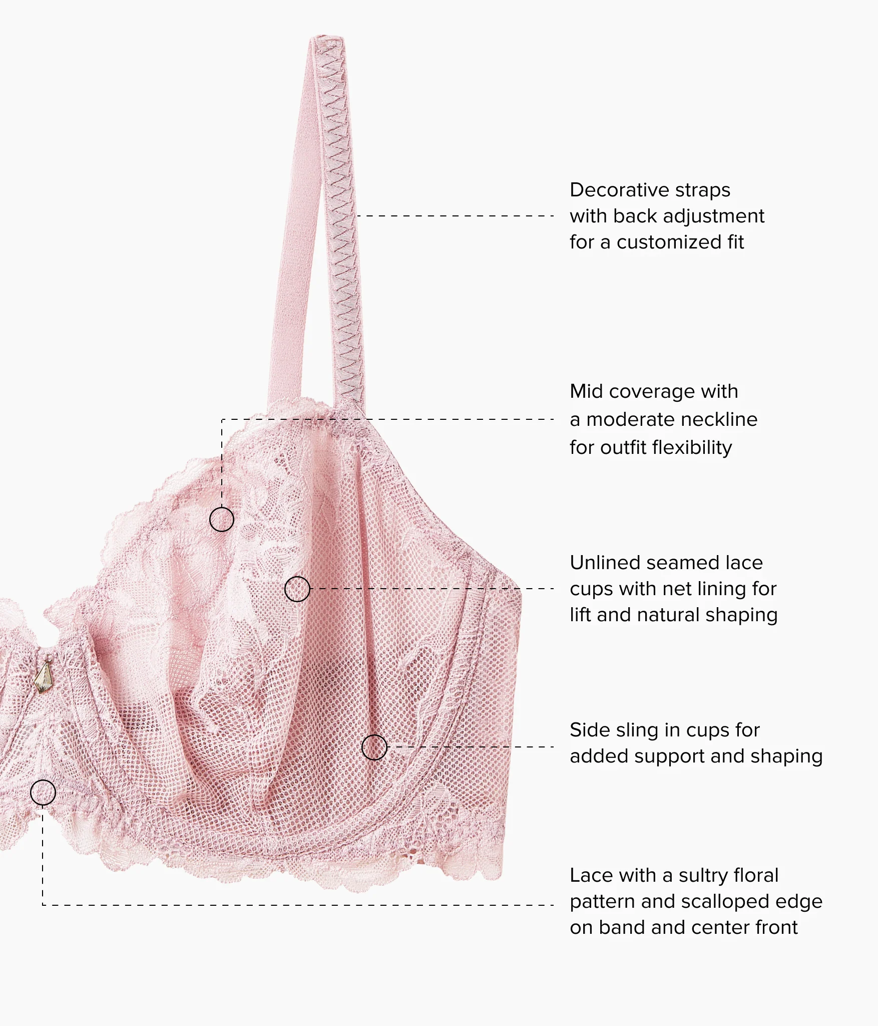 Vivid Attraction Underwire Bra: Woodrose - Image 5